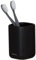 Sealskin Mente Bicchiere per spazzolino da Denti, Ceramica, Nero, B x H x T: 75 x 111 x 75 mm