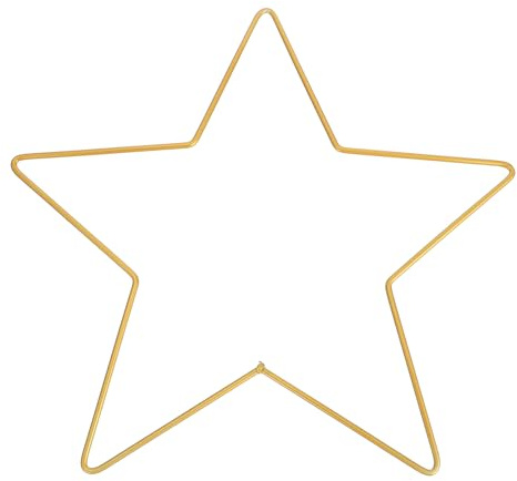 BESPORTBLE 1 Stücke Gold Deko Ringe Sterne Metallring Drahtringe zum Basteln Kranz Traumfänger Ringe für DIY Stern Hochzeitskranz Türkranz Wandkranz Weihnachtskranz Halloween Weihnachten Deko 30cm