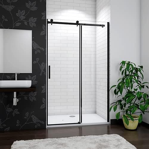 Aica Sanitär Duschtür 100cm Duschabtrennung Schiebetür 8mm Nano Glas Dusche H200cm