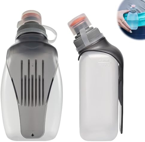 HIULLEN 2 Stück Trinkflasche zum Joggen, 250ml Trinkflasche Laufen, Sporttrinkflasche Klein, Auslaufsichere Wasserflaschen mit Rückenclip, Laufflasche zum Laufen, Wandern, Jogging, BPA-freie