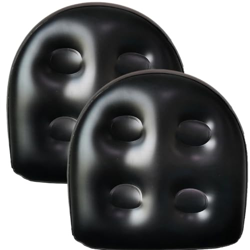 Hot Tub Seats, 2Pcs Inflatable Booster Seat 18.5x14.6x5.9'' Spa & Back Support Inflatable Hot Tub Seat with Suction Cup Hot Tub Seat PVC Hot Tub Booster Seat for Adults, Black