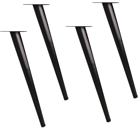 GSATREY Regulierbare Tischbeine, 4er Set Tischbeine Metall,Schwarz Tischfuß Höhenverstellbar, Kegel Möbelbeine, Robustes Eisenmaterial, Für Couchtisch, Schreibtisch, Nachttisch, Bank(65cm/25.6in)