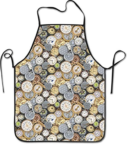 Unisex Grillschürze Tick… Tick… Tack… Arbeitsschürze Personalisiert Schürzen Premium Malschürze Für Küche Malerei