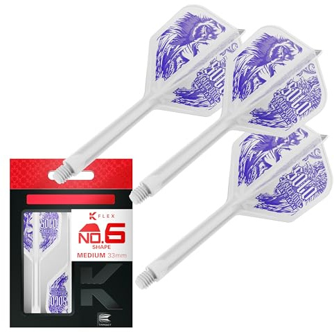 TARGET Japan K-Flex Solo Keita Ono No.6 KFlex Dart-flyg och axlar | Paket med 3 K Flex Player Edition tillbehör | KFlex Dart-axlar, Medium (33 mm)