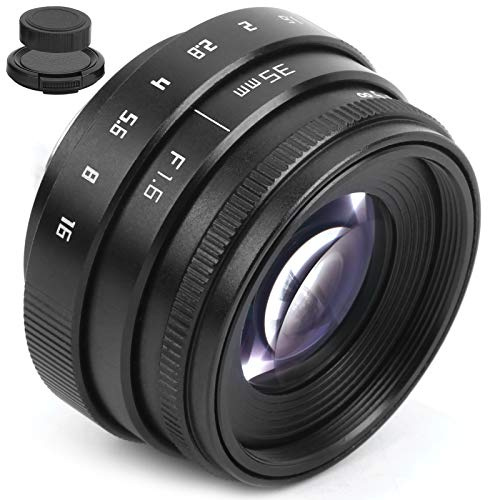 Obiettivo ad ampia apertura, 35 mm F1.6 Attacco C Ampia apertura Manuale Messa a fuoco fissa Ritratto Mirrorless Obiettivo per fotocamera Accessorio Obiettivo con attacco C in