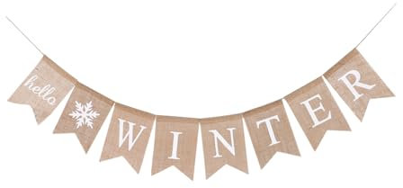 SHOWERORO Banderines De Lino Para Fiestas Estampados De Letras Decoración Festiva Para Navidad