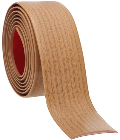 PATIKIL Bande De Transition De Sol Autoadhésive 4cm x 6 Mètres Chêne Jaune | Vinyle Plat Diviseur De Revêtement De Sol Pour Jointure Des Interstices De Sol Transition De Moquette Carrelage