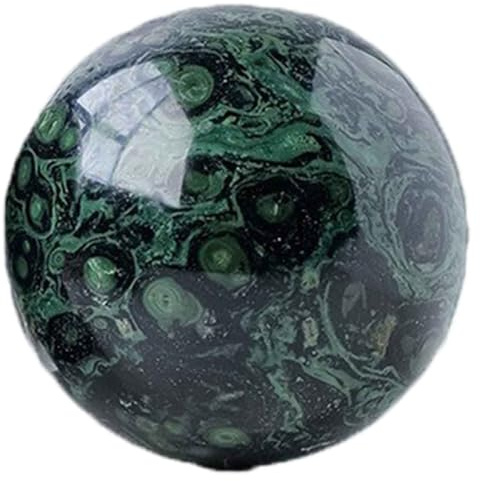 SUPBEI Esfera de Cristal de malaquita Natural, 5-7 cm Bola de Piedra Preciosa Pulida a Mano para curación Espiritual, meditación, decoración del hogar y Oficina,2.76in(7cm)