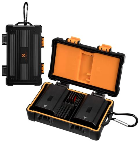 K&F Concept Camera Battery SD Card Case for 5 SD Cards, 2 Camera Batteries, 6 Micro SD TF Cards, 3 CFE-A Cards, 2 CF Cards or 2 XDQ Cards or 2 CFE-B Cards, NP-FZ100 Batteries