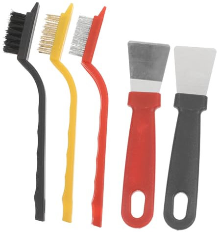 KOCKSHION 1set Spazzole Per Pulizia Delle Fessure Strumenti Pratici Per La Pulizia Di Fessure Scanalature e Cornici Delle Finestre Con Manico Ergonomico e Setole Resistenti Per Uso