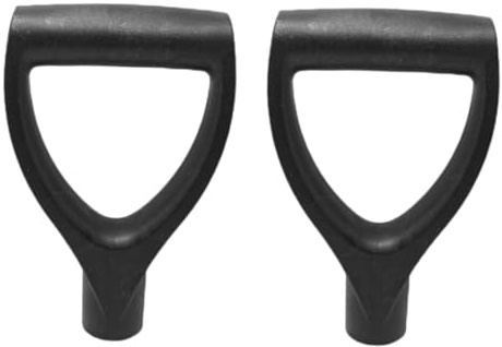 iplusmile 2 pezzi Manici per in Plastica Neri con Impugnatura D Antiscivolo Leggeri e Resistenti Ricambio Facile da Installare per Scavo e Rastrellamento Giardino