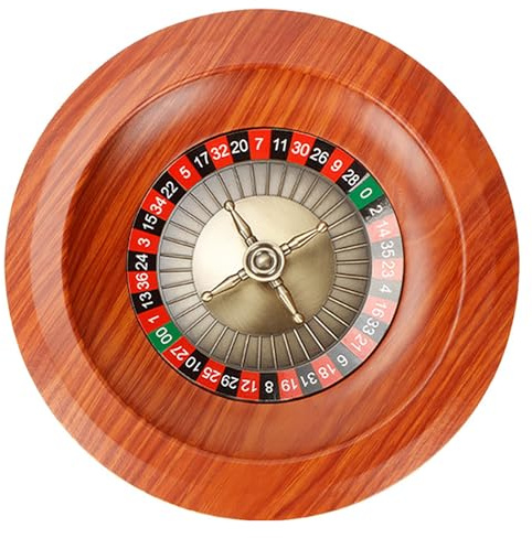Rotella in legno per roulette con layout a doppio zero, per giochi a casa o intrattenimento per feste in discoteca
