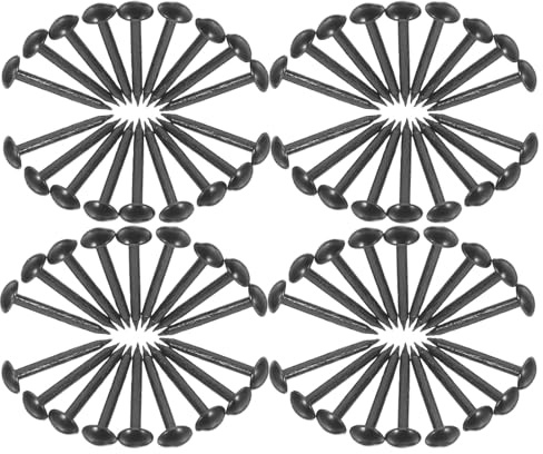 iplusmile 200 Stück Polsternägel Rundkopfnägel aus Eisen Schwarz mit Verlängerter Länge für Sofa Wand und Polsterarbeiten Robuste Dekorative Reißzwecken für Private und Gewerbliche Nutzung