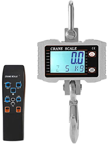 bilancia a gru, Bilancia for bagagli for valigie for gru digitale for carichi pesanti 1000kg for for sospesa in alluminio Display a LED(Silver,1000KG/500G)