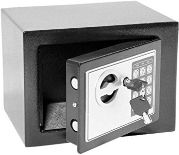 4.6L Small Value Digital Safe Electronic Home Safe Box,Lock Box, Cash Box, Security Box Solid Steel for Office or Home Use - Gray