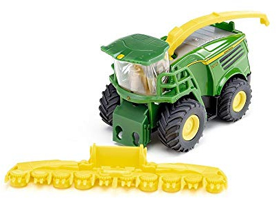 siku 1794, John Deere 8500i majshacka, 1:87, metall,plast, Grön, Majshackan kan tas av, Rörligt avfallsrör, Släpkoppling
