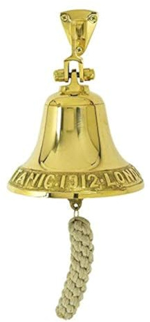 UD Titanic Ship Bell with Polished Brass Finish