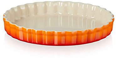 LE CREUSET Molde tarta de cerámica de gres, 24 cm, 1, 14 L, Volcanico, 71120240900001