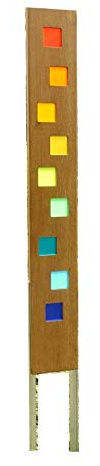 Gartenskulptur aus Holz und Glas. Gartendekoration als Unikate handgefertigt und wetterfest