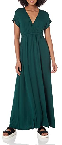 Amazon Essentials Robe Longue cintrée (Disponible en Grande Taille) Femme, Vert Jade, XXL