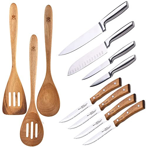 Bergner PACK DE 2 SET DE CUCHILLOS DE COCINA + SET DE UTENSILIOS DE COCINA