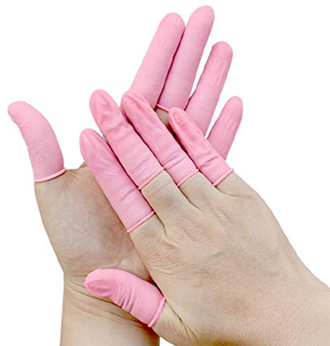 Guanti Guanti protettivi for Dita con Dita in Lattice monouso in Lattice e Dita protettive (Rosa 600 Pezzi Giallo 750 Pezzi) (Color : Yellow 500g, UnitCount : 2 Packs)