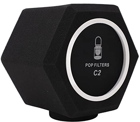 Filtro Vocal de Parabrisas de Micrófono para Micrófono, Filtro Acústico de Protección de Viento de Micrófono para Micrófonos de Grabación de 2,0 a 3,0 Pulgadas, Cubierta de Esponja de Micrófono que Re