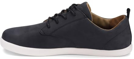 Xero Shoes Men's Glenn Leather Barefoot Dress Casual Shoes, Black/White, 10.5