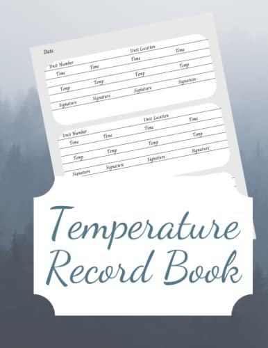 Commercial Kitchen Fridge Freezer Temperature Log: Accurately Record The Temperature Daily For 3 Units