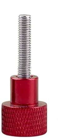 1 Stück M3 M4 Aluminiumlegierung Edelstahl Rändelschraube Handgriff Knopf Schrittschraube Schrauben Rot Schwarz Weiß (Color : Rood, Size : M4x10-D12x20)