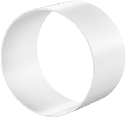Raccord de tuyau Ø 100 mm pour tuyaux ronds flexibles en PVC - Connecteur de tuyau d'échappement - En plastique ABS - Blanc