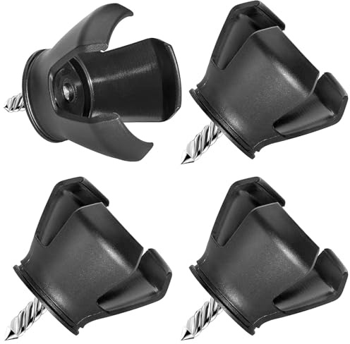 JYTDBCS 3-Prong Golf Ball Retriever Grabber for Golf Putter Grip Portable Pick-up Claw Plastic Picker Upper Suction Cup Grip Sucker Tool Back Saver 4 Pack golf Ball Retriever For Putter