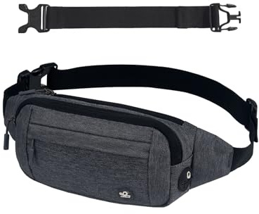 WATERFLY Bauchtasche Damen Herren Sport Gürteltasche Klein Hüfttasche | Groß, Langer gurt, Joggen, Wandern, Hundetraining, Festival, Männer, Frauen, Reise, Flach, Mini, Verlängerungsgurt