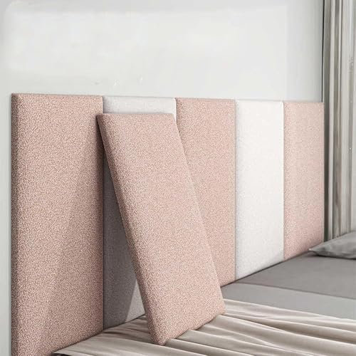 APMOE Wandpolster Selbstklebend - 3D Wandpaneele Kinderzimmer 30x60 cm Kopfteil Wandkissen Bett Wandpaneele Gepolstert für Schlafzimmer - Polsterpaneel Wand, SchalldäMmung und WäRme(Wine red,4 Pcs)