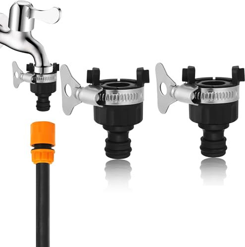 Sylken 2pcs Universal Rubber Tap Connector 16mm Indoor and Outdoor,Universal Tap Adapter For Garden Hose Pipe Connector, Kitchen, Bathroom, Sink Hose Adapter.