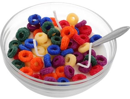 Healeved Realistic Oatmeal Bowl Candle Scented Soy Wax Food Decor Party Favor for Family Friends