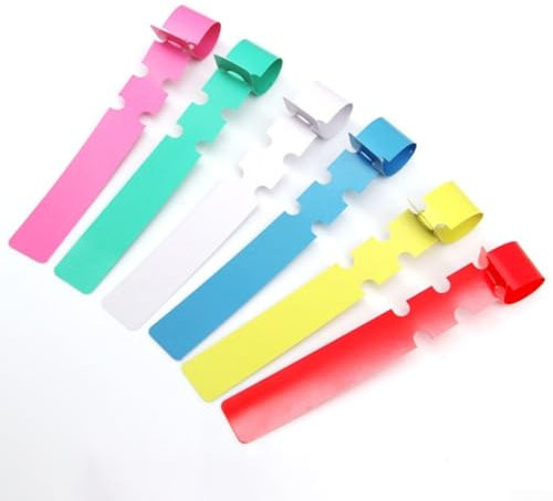 Eawfgtuw Etichette per piante da giardino, impermeabili, da appendere, in PVC, regolabili, per orchidee, rose, arbusti, erbe, attrezzi da giardinaggio riutilizzabili (blu)