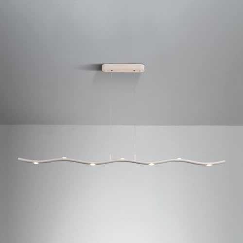 Genérico Lámpara colgante con tira de metal y personalidad, luz LED regulable, luminarias suspendidas ajustables minimalistas for el hogar, Lámpara colgante