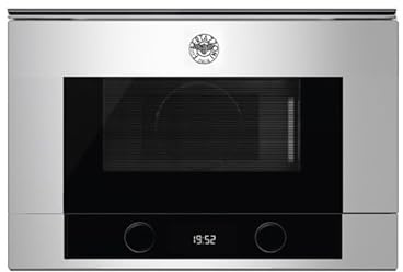 F.LLI BERTAZZONI, MODERN, F383MODMWSX, Forno Combinato Microonde, Antimpronte, Inox, 22 Lt, 5 Livelli di Potenza, Misure 59,5x39x33,4 (Foro 57x38) cm
