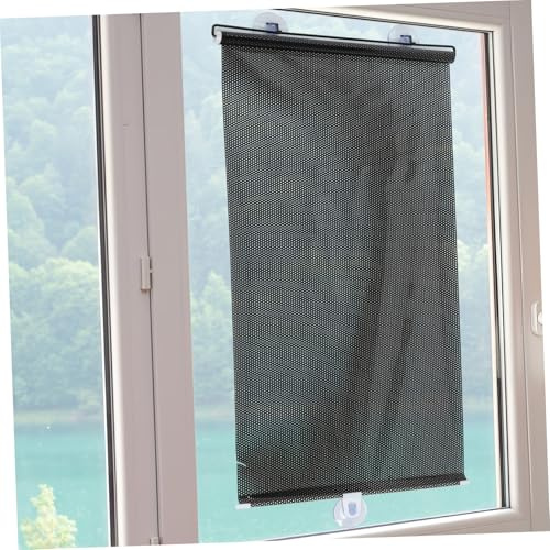 Persianas Enrollables con Ventosa Negras de PVC para Ventanas