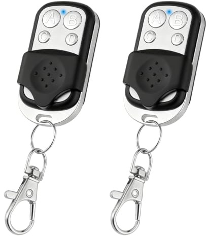 2 Stück Fernbedienung Garagentor, 433MHz Fernbedienung Klonen 12V Handsender kompatibel mit Marantec für fernbedienung garagentor Teleskoptore Stellplatzschlösser Diebstahlsichere Garagentoröffner