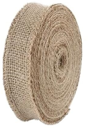 UZAMIRLEX Chemin de Table, Rouleau de Ruban de Jute et de Toile de Jute, largeurs 3-15 mm, 20 mètres, for Loisirs créatifs et décorations de Mariage(Width 3cm)
