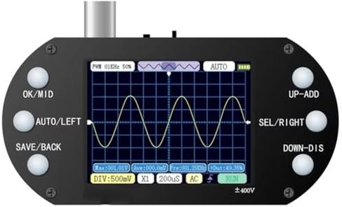 Osmond Digital Oscilloscope Oscilloscope Mini Handheld Sample Rate 500KHz Bandwidth Support AUTO Electronic Repair DIY
