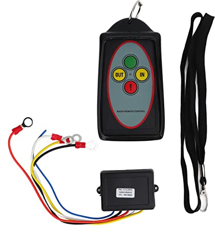 Kit telecomando wireless per verricello per sistemi di recupero ATV e camion, controller universale per verricello elettrico 434 MHz con trasmettitore remoto, funzionamento a