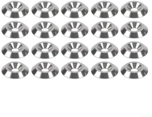HOHOVYVY Rondelles encastrées M6 x 19 x 4,5 mm en alliage d'aluminium rondelles décoratives pour vis à tête fraisée 20 pièces pour l'industrie et l'artisanat