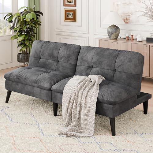 Shintenchi Folding Velevt Set Recliner Lounge for Living Room, Apartment or Office, Solid Wood Frame