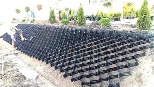VUIKLCty Stabilisateurs de Grille de Gravier de Pente, systèmes de Pavage perméables, géogrilles for terrasses, abris de Voiture, pentes, parkings de chaussée(10m x 6m (33ft x19.5ft))
