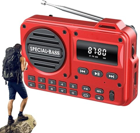 Badradio, gutes Signal mit LED-Anzeige | Kleines AM/FM-Radio, für Zuhause, Indoor, Outdoor, Schule, Geschäftsreise, Roadtrip, Ehefrauen, Freunde, Schwestern, Frauen, Männer, Adol