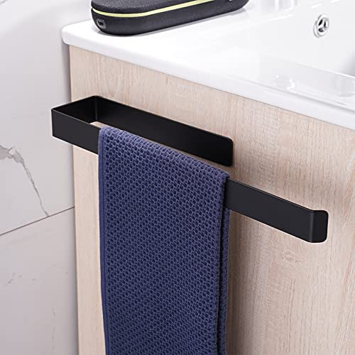 Aikzik Handtuchhalter, Handtuchhalter ohne Bohren, 304 Edelstahl Geschirrtuchhalter für Bad & Küche, Schwarz matt