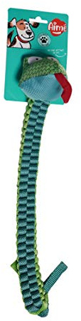 Aime Forme Ludique Squeaker Sonore Intégré Jouet Corde pour Chien Forme Serpent Wheelies Diamètre 50 cm